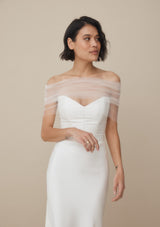 Bridal Wrap and Gloves in Tulle