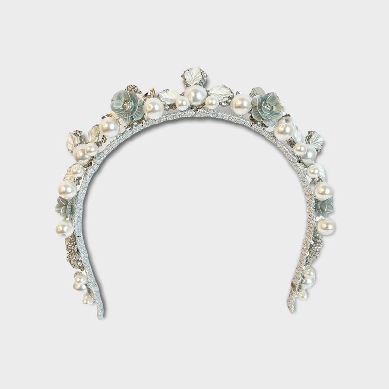 Sophia Hairband and Earring Set Silver